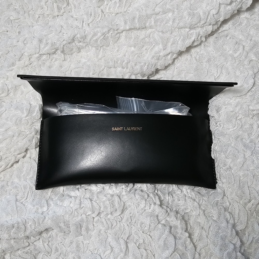 SAINT LAURENT * Women's Silver 60mm Cat Eye Sunglasses, NWT - Picture 5 of 11